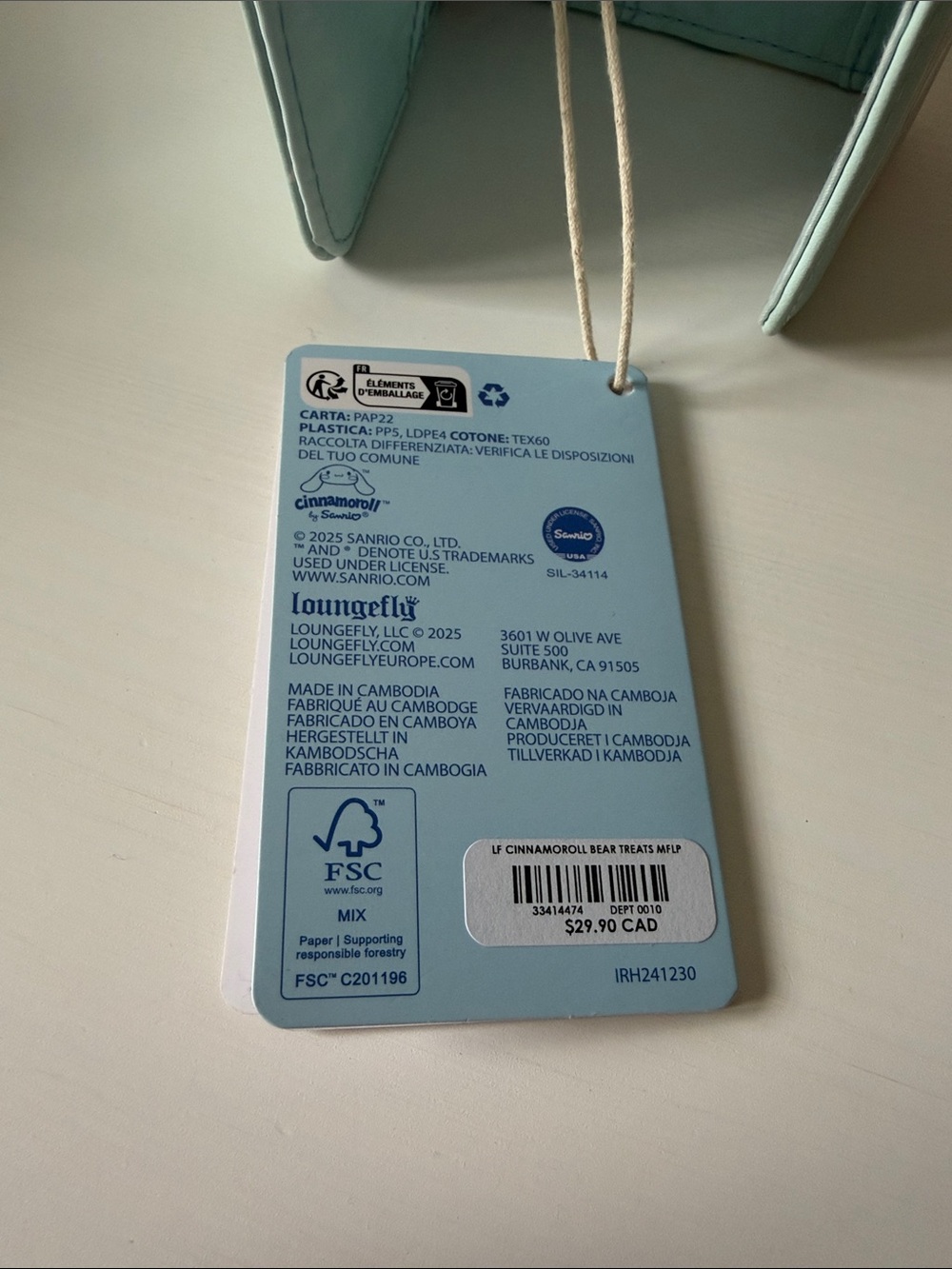 Loungefly Sanrio Cinnamoroll Wallet - Picture 4 of 6